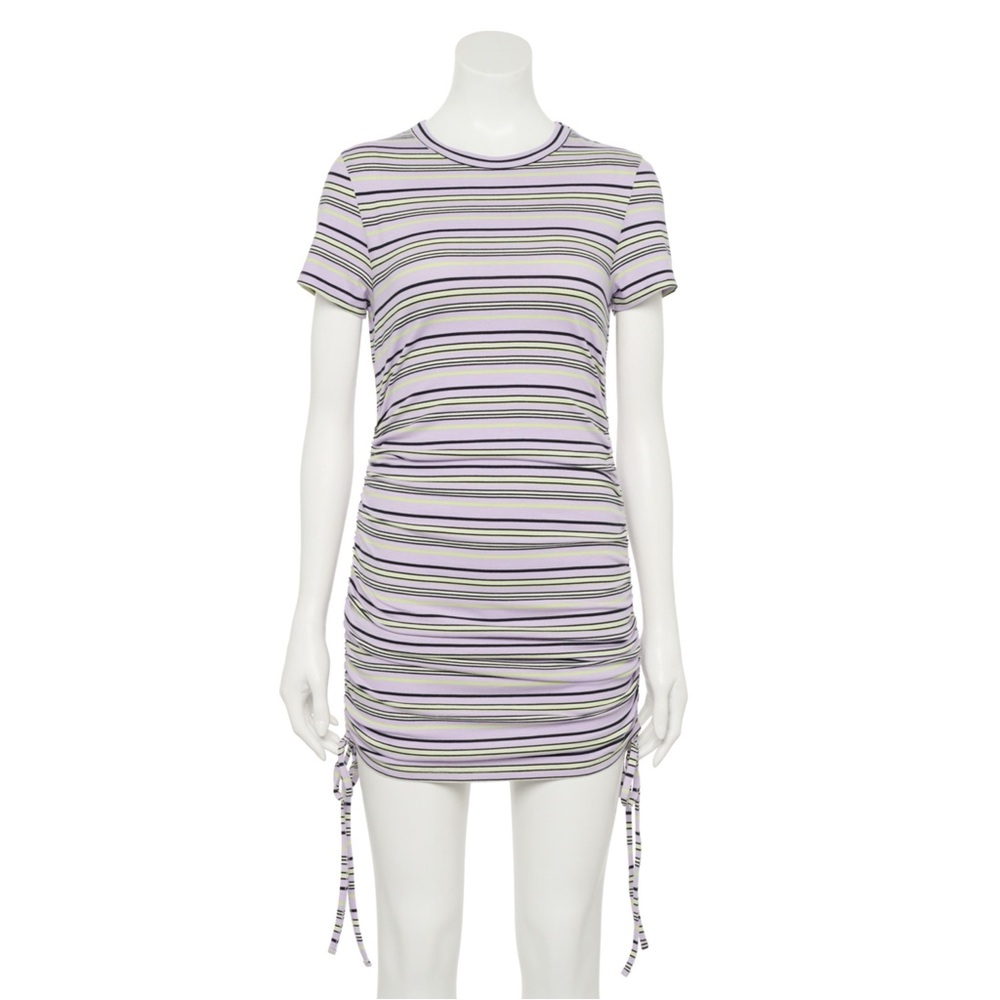 Juniors' Live To Be Spoiled Cinched Side Bodycon Dress